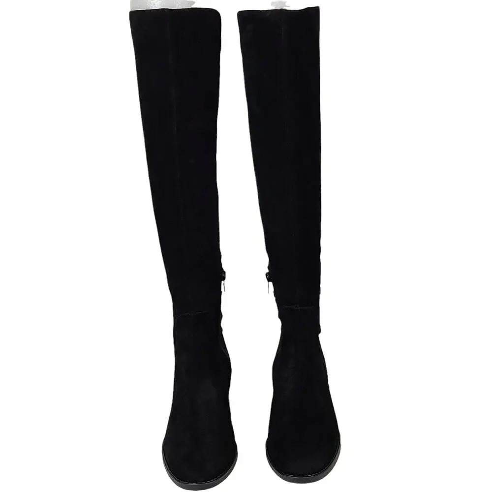 Vince Camuto Pauletta Foxy black suede tall slouchy knee boots normcore 7.5